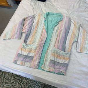 Striped Pastel Reversible Cotton Jacket